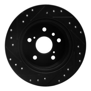 Lexus RX300 Brake Rotor (1) - Rear Right - R1 Concepts - Drilled & Slotted - Black - `99-`03 Lexus RX300 Brake Rotor (1) - Rear Right - R1 Concepts - Drilled & Slotted - Black - `99-`03